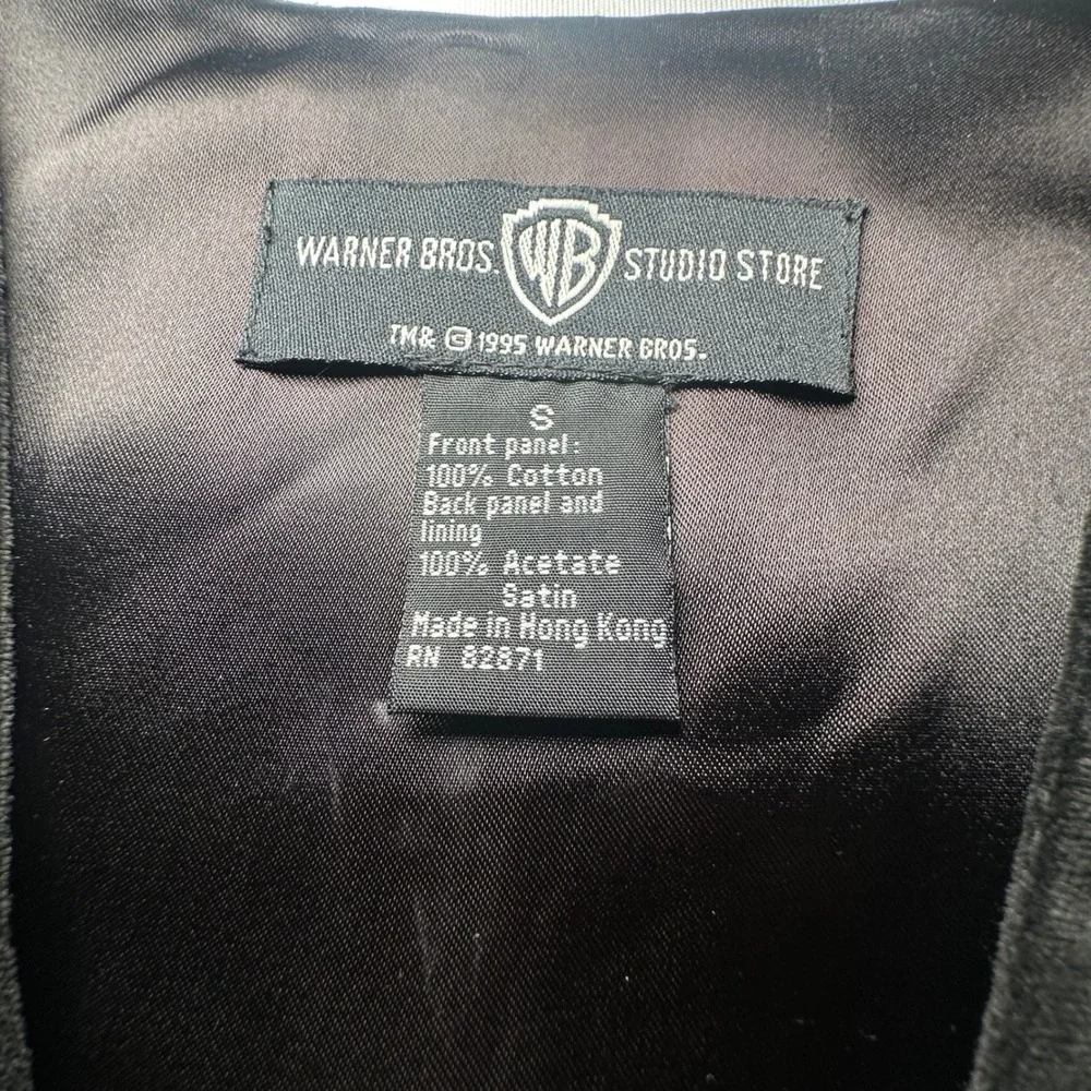 Vtg‎ Warner Bros Bugs Bunny Vest Mens S Black Velvet Looney Tunes 1995 Waistcoat